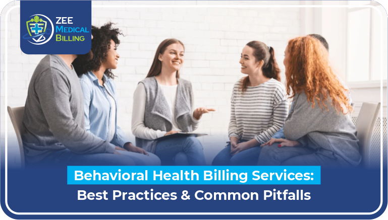 Behavioral Health Billing Services: Best Practices &Amp; Common Pitfalls Behavioral Health Billing Services Group Therapy Session With Therapist And Patients Discussing Best Practices For Mental Health Treatment
