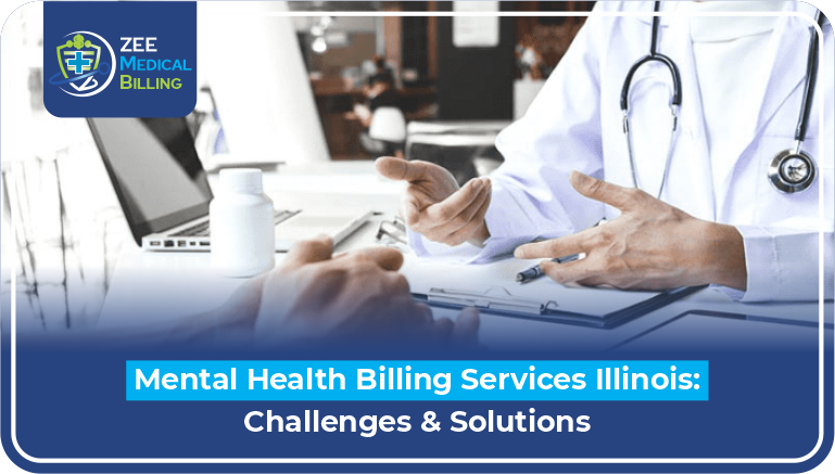 Mental Health Billing Services Illinois: Challenges &Amp; Solutions Mental Health Billing Services Illinois - Healthcare Providers Reviewing Medical Billing Documents And Claims In Professional Office Setting